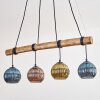 Koyoto Lampadario a sospensione, Lampada a sfera, Lampada a sospensione Écru, Nero, 4-Luci