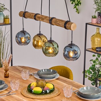 Ripoll Lampadario a sospensione, Lampada a sfera, Lampada a sospensione Écru, Nero, 4-Luci Ripoll Lampadario a sospensione, Lampada a sfera, Lampada a sospensione Écru, Nero, 4-Luci