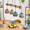 Koyoto Lampadario a sospensione, Lampada a sfera, Lampada a sospensione Écru, Nero, 4-Luci
