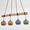 Koyoto Lampadario a sospensione, Lampada a sfera, Lampada a sospensione Écru, Nero, 4-Luci