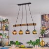 Koyoto Lampadario a sospensione, Lampada a sfera, Lampada a sospensione Écru, Nero, 4-Luci