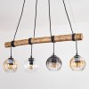 Koyoto Lampadario a sospensione, Lampada a sfera, Lampada a sospensione Écru, Nero, 4-Luci