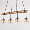 Koyoto Lampadario a sospensione, Lampada a sfera, Lampada a sospensione Écru, Nero, 4-Luci