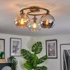 Koyoto Plafoniera, Lampada a sfera 37 cm Ambrato, Cromo, Chiaro, Grigio fumo, 3-Luci