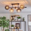 Koyoto Plafoniera, Lampada a sfera Ambrato, Chiaro, Grigio fumo, 5-Luci