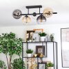 Koyoto Plafoniera, Lampada a sfera Ambrato, Chiaro, Grigio fumo, 5-Luci