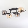 Koyoto Plafoniera, Lampada a sfera Ambrato, Chiaro, Grigio fumo, 5-Luci