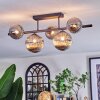 Chehalis Plafoniera, Lampada a sfera Grigio fumo, 5-Luci
