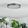 Salmi Plafoniera, Panel LED Grigio, Argento, 1-Luce
