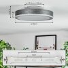 Salmi Plafoniera, Panel LED Grigio, Argento, 1-Luce