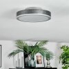 Salmi Plafoniera, Panel LED Grigio, Argento, 1-Luce
