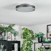 Salmi Plafoniera, Panel LED Grigio, Argento, 1-Luce