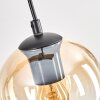 Koyoto Lampadario a sospensione, Lampada a sfera, Lampada a sospensione Écru, Nero, 4-Luci