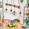 Koyoto Lampadario a sospensione, Lampada a sfera, Lampada a sospensione Écru, Nero, 4-Luci