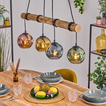 Ripoll Lampadario a sospensione, Lampada a sfera, Lampada a sospensione Écru, Nero, 4-Luci Ripoll Lampadario a sospensione, Lampada a sfera, Lampada a sospensione Écru, Nero, 4-Luci