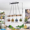 Koyoto Lampadario a sospensione, Lampada a sfera, Lampada a sospensione Écru, Nero, 4-Luci