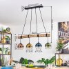 Koyoto Lampadario a sospensione, Lampada a sfera, Lampada a sospensione Écru, Nero, 4-Luci