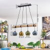 Koyoto Lampadario a sospensione, Lampada a sfera, Lampada a sospensione Écru, Nero, 4-Luci