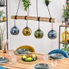 Koyoto Lampadario a sospensione, Lampada a sfera, Lampada a sospensione Écru, Nero, 4-Luci