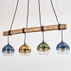 Koyoto Lampadario a sospensione, Lampada a sfera, Lampada a sospensione Écru, Nero, 4-Luci