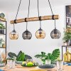 Koyoto Lampadario a sospensione, Lampada a sfera, Lampada a sospensione Écru, Nero, 4-Luci