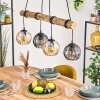 Koyoto Lampadario a sospensione, Lampada a sfera, Lampada a sospensione Écru, Nero, 4-Luci