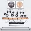 Koyoto Lampadario a sospensione, Lampada a sfera, Lampada a sospensione Écru, Nero, 4-Luci
