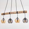 Koyoto Lampadario a sospensione, Lampada a sfera, Lampada a sospensione Écru, Nero, 4-Luci
