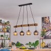 Koyoto Lampadario a sospensione, Lampada a sfera, Lampada a sospensione Écru, Nero, 4-Luci