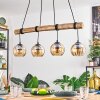 Koyoto Lampadario a sospensione, Lampada a sfera, Lampada a sospensione Écru, Nero, 4-Luci