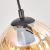 Koyoto Lampadario a sospensione, Lampada a sfera, Lampada a sospensione Écru, Nero, 4-Luci