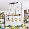 Koyoto Lampadario a sospensione, Lampada a sfera, Lampada a sospensione Écru, Nero, 4-Luci