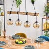 Koyoto Lampadario a sospensione, Lampada a sfera, Lampada a sospensione Écru, Nero, 4-Luci