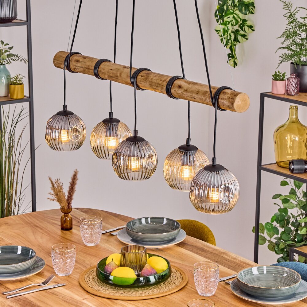 Ripoll Lampadario a sospensione, Lampada a sfera, Lampada a sospensione Écru, Nero, 5-Luci main product photo