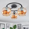 Koyoto Plafoniera, Lampada a sfera 37 cm Ambrato, 3-Luci