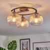 Koyoto Plafoniera, Lampada a sfera 37 cm Ambrato, Chiaro, 3-Luci