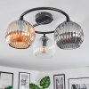 Ripoll Plafoniera, Lampada a sfera Ambrato, Chiaro, Grigio fumo, 3-Luci