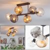 Ripoll Plafoniera, Lampada a sfera Ambrato, Chiaro, Grigio fumo, 6-Luci
