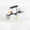 Ripoll Plafoniera, Lampada a sfera Ambrato, Chiaro, Grigio fumo, 6-Luci