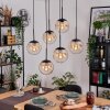 Gastor Lampadario a sospensione, Lampada a sfera, Lampada a sospensione Nero, 6-Luci