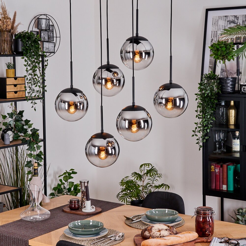Gastor Lampadario a sospensione, Lampada a sfera, Lampada a sospensione Nero, 6-Luci main product photo