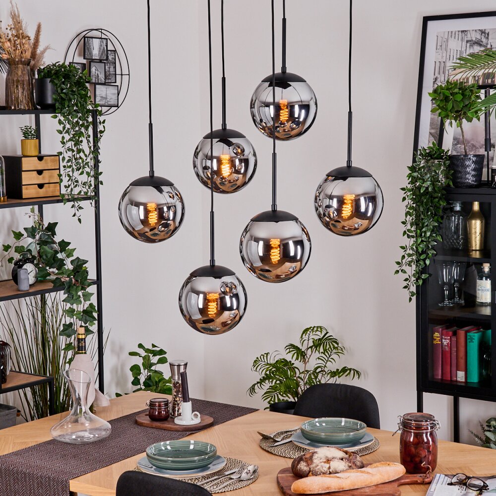 Gastor Lampadario a sospensione, Lampada a sfera, Lampada a sospensione Nero, 6-Luci main product photo
