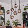 Gastor Lampadario a sospensione, Lampada a sfera, Lampada a sospensione Nero, 6-Luci