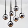 Gastor Lampadario a sospensione, Lampada a sfera, Lampada a sospensione Nero, 6-Luci