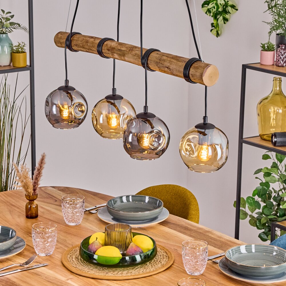 Ripoll Lampadario a sospensione, Lampada a sfera, Lampada a sospensione Écru, Nero, 4-Luci main product photo