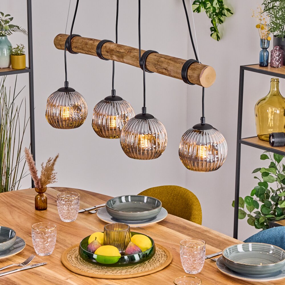 Ripoll Lampadario a sospensione, Lampada a sfera, Lampada a sospensione Écru, Nero, 4-Luci main product photo
