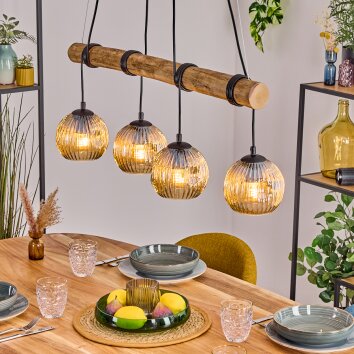 Ripoll Lampadario a sospensione, Lampada a sfera, Lampada a sospensione Écru, Nero, 4-Luci Ripoll Lampadario a sospensione, Lampada a sfera, Lampada a sospensione Écru, Nero, 4-Luci