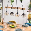 Koyoto Lampadario a sospensione, Lampada a sfera, Lampada a sospensione Écru, Nero, 4-Luci
