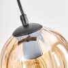 Koyoto Lampadario a sospensione, Lampada a sfera, Lampada a sospensione Écru, Nero, 4-Luci