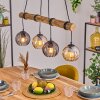 Koyoto Lampadario a sospensione, Lampada a sfera, Lampada a sospensione Écru, Nero, 4-Luci
